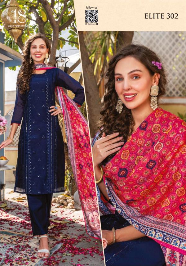 18 Attitude Elite Vol 3 Designer Kurti With Bottom Dupatta Collection